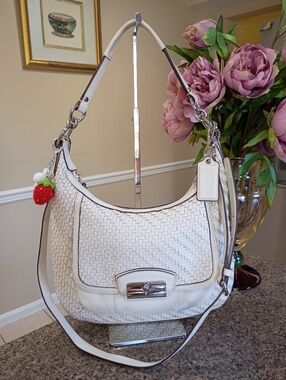 Coach Kristin Woven Leather Hubo Bag